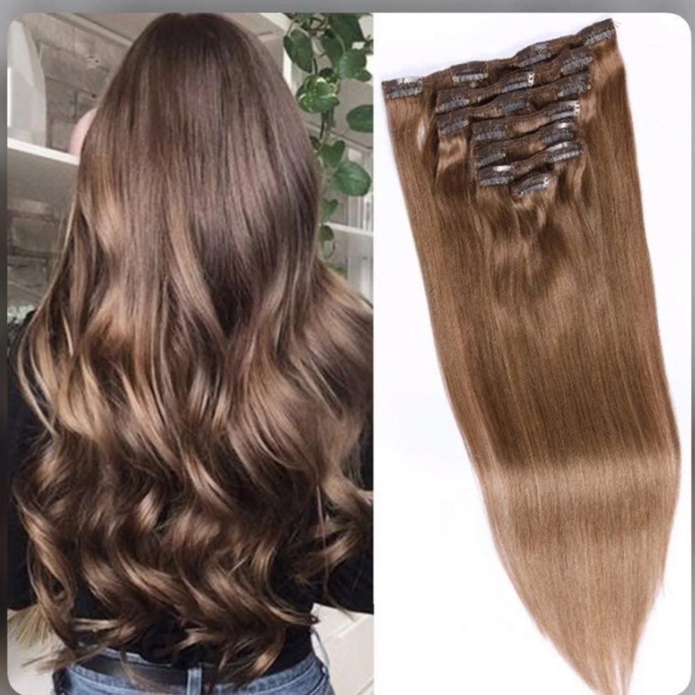 %100 HUMAN HAIR EXTENSIONS 18INCHES✨